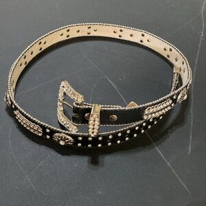 Black Rhinestone Belt